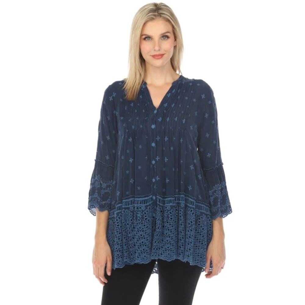 Johnny Was Manchengo button-down tunic Size Large